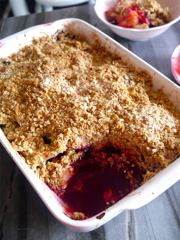 Apple and Blackberry Crumble