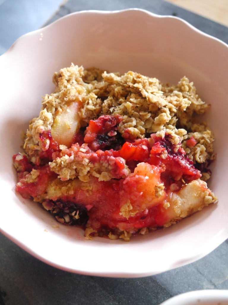 Apple and Blackberry Crumble